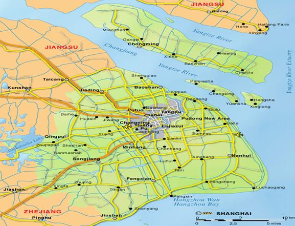 Mapa de shangái
